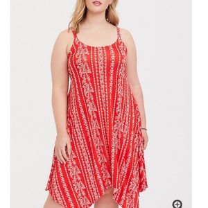 Red and white torrid strappy dress
